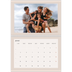 Calendrier photo A4 double (30 x 40 cm) — Terracotta [Janvier]