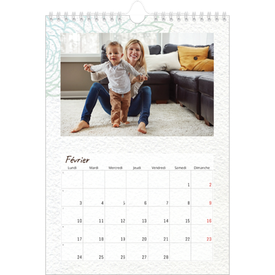 Calendrier photo A4 (20 x 30 cm) — Ornements bucoliques [Février]