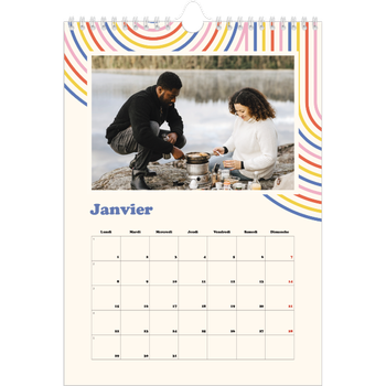 Calendrier photo A4 — Rayures rétros