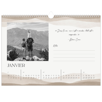Calendrier photo A3 — Citations inspirantes