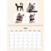 Calendrier photo A4 double (30 x 40 cm) — Pattes de chat et gribouillis [Février]