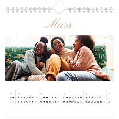 Calendriers annuels carré — Diaporama [Mars]