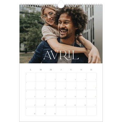 A3 Calendrier annuel — Plus grand que la vie [Avril]