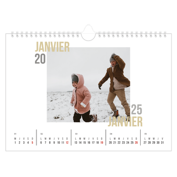 Calendrier photo A4 — Type de couple