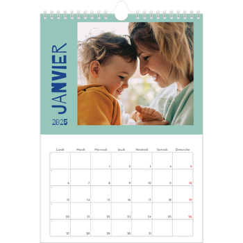 Calendrier photo A4 — Tout en couleurs