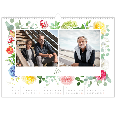 Calendrier photo A3 — Fleurs traditionelles [couverture]