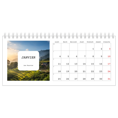 Calendrier de bureau — Toute l'histoire [Janvier]