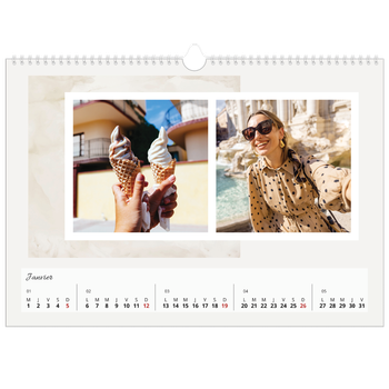 Calendrier photo A3 — Tons neutres