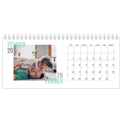 Calendrier de bureau — Type de couple [Février]