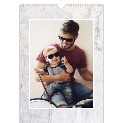 A3 Calendrier annuel — Effet marbre [couverture]