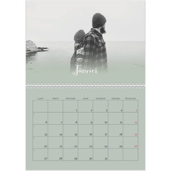 Calendrier photo A4 double — Fondu argile