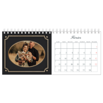 Calendrier de bureau — Classique vintage [Février]