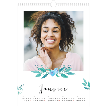 Calendrier photo A3 — Ornements aquarelle