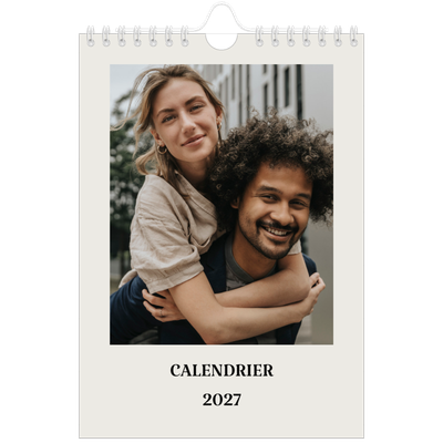 Calendrier photo A5 — Ivoire simple [couverture]