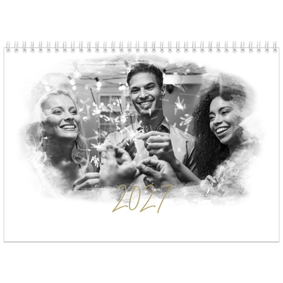 Calendrier photo A4 double (30 x 40 cm) — Effet photo [couverture]