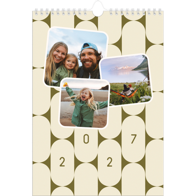 Calendrier photo A4 (20 x 30 cm) — Motifs rétros [couverture]