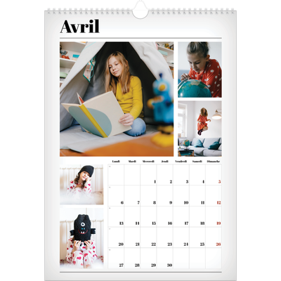 A3 Calendrier annuel — Une de magazine [Avril]