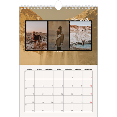 Calendrier photo A4 (20 x 30 cm) — Envie d'aventures [couverture]