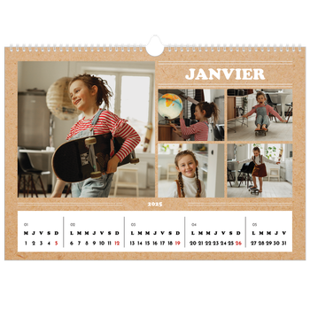 Calendrier photo A3 — Chronique de l'année