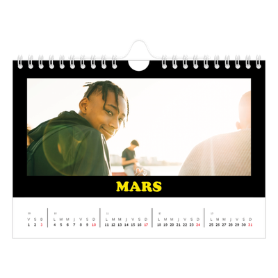 Calendrier photo A5 — Fun Typo [Mars]