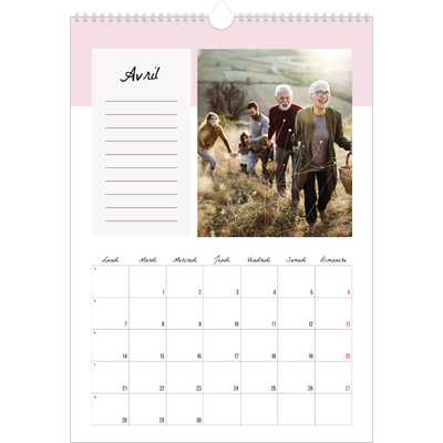 A3 Calendrier annuel — Agenda 'To Do' list [Avril]