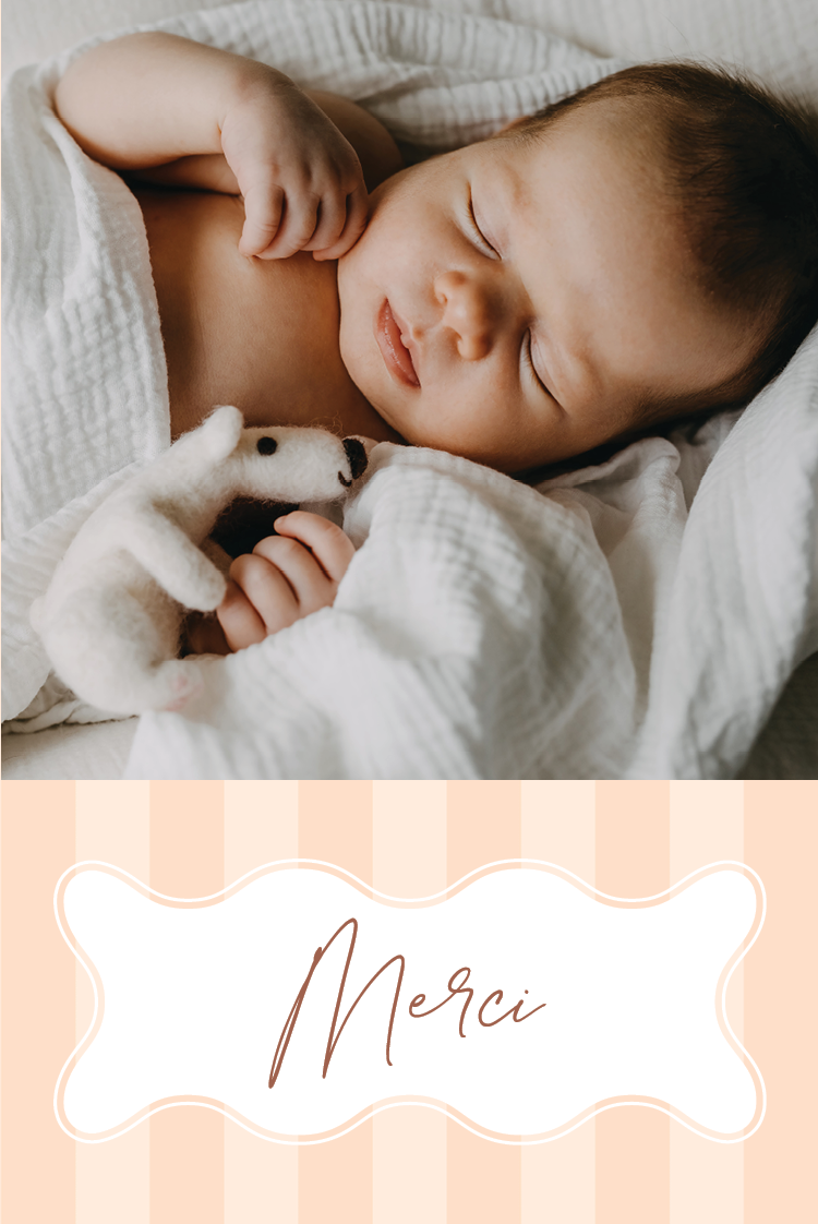 Carte de remerciement — Ondulations pastelles