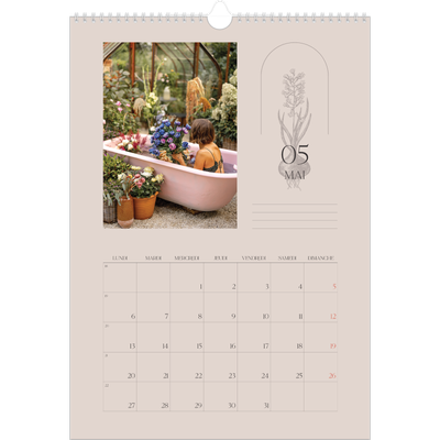 A3 Calendrier annuel — Simplement botanique [couverture]