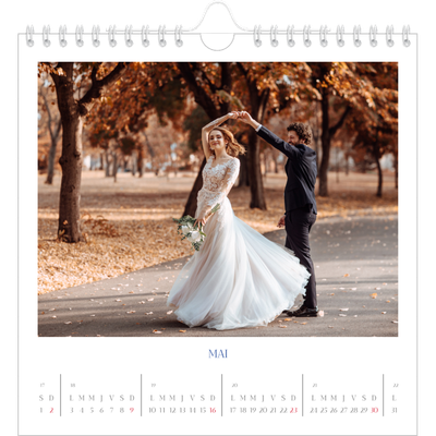 Calendriers annuels carré — Classique cobalt [Mai]