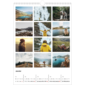 Calendrier photo A3 — Diaporama symétrique