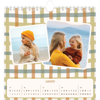 Calendrier photo carré — Motifs rétros