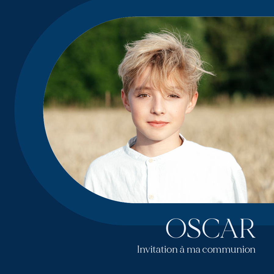 Cartons d'invitation — Fluide - indigo