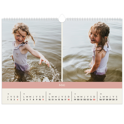 Calendrier photo A3 — Chapitres pastel [couverture]