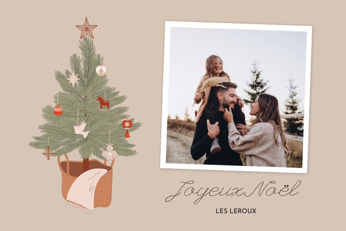 Faire-part & Cartes — Arbre de Noël rustique