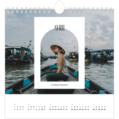 Calendriers annuels carré — L'arche ouverte [Avril]
