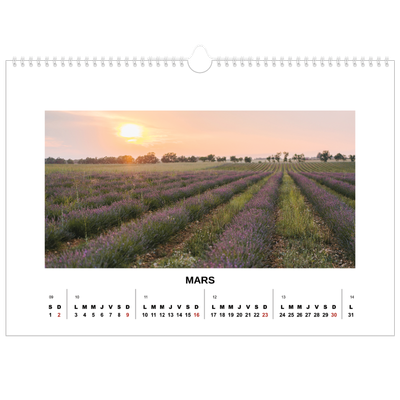 Calendrier photo A3 — Simple photo [Mars]