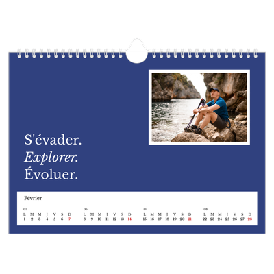 Calendrier photo A4 — Terre éditoriale [Février]
