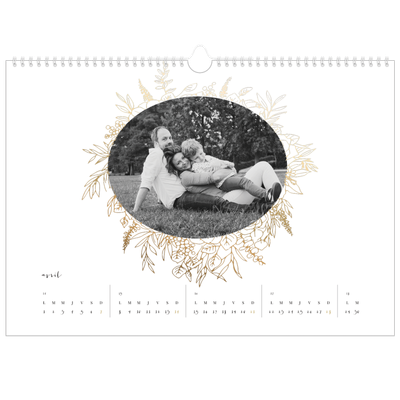 Calendrier photo A3 — Gouden bloemenversiering [Avril]