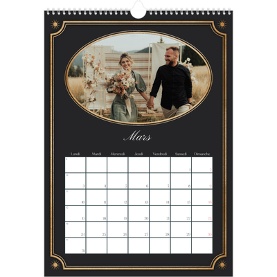A3 Calendrier annuel — Classique vintage [Mars]