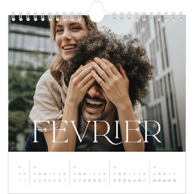 Calendriers annuels carré — Plus grand que la vie [Février]