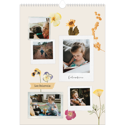 A3 Calendrier annuel — Scrapbook vintage [couverture]