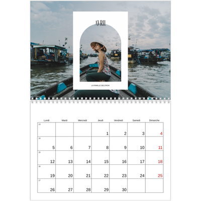 Calendrier photo A4 double (30 x 40 cm) — L'arche ouverte [Avril]