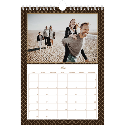 Calendrier photo A4 (20 x 30 cm) — Noir et blanc vintage [couverture]