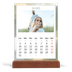 Calendrier de bureau support bois - portrait  — Effet pinceau [Mars]