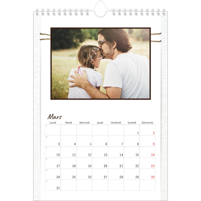 Calendrier photo A4 (20 x 30 cm) — Ornements bucoliques [Mars]