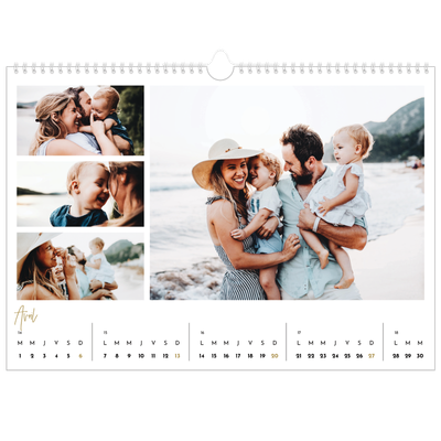 Calendrier photo A3 — Manuscrit [Avril]