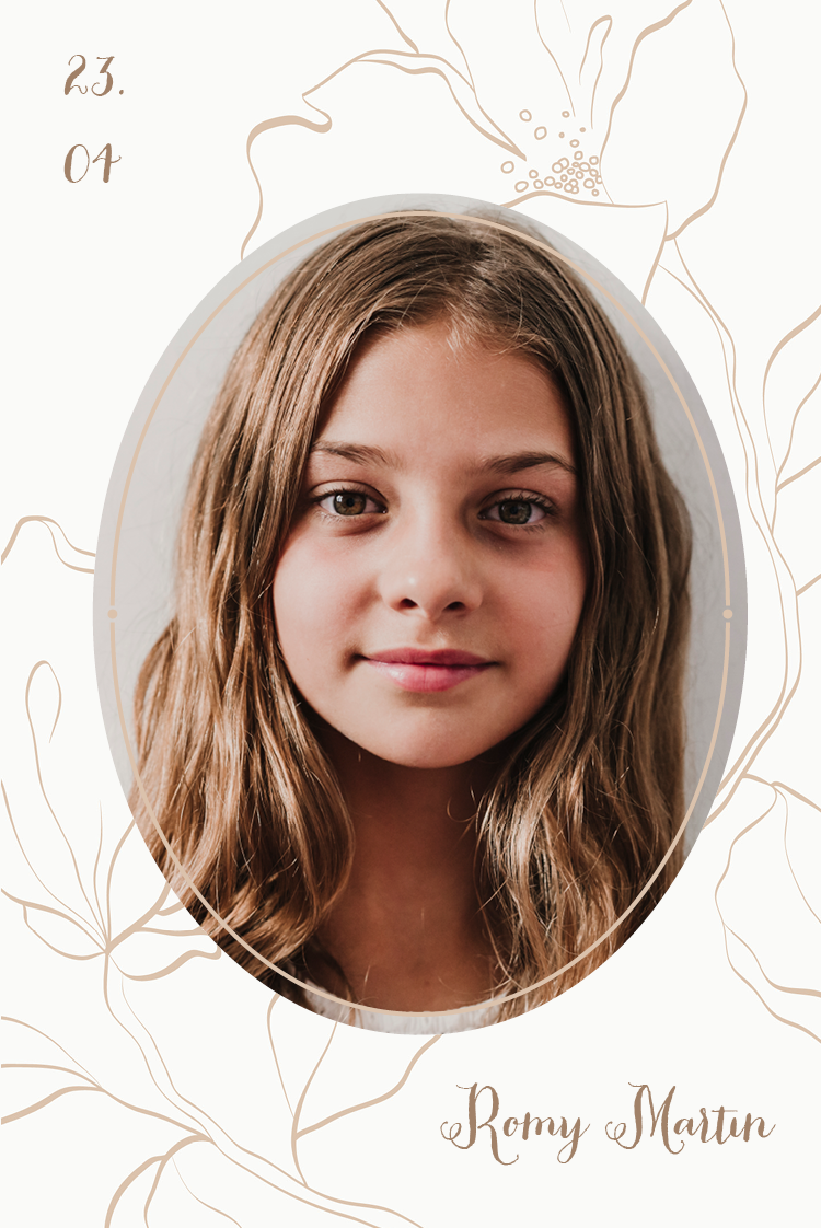 Cartons d'invitation — Calligraphie florale