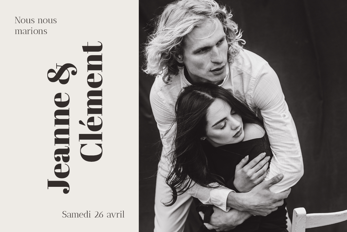 Cartons d'invitation — Plaque verticale