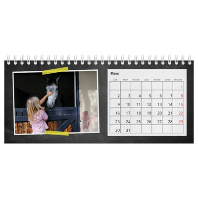 Calendrier de bureau — Scrapbooking [Mars]