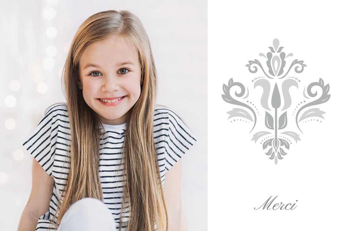 Carte de remerciement — Cadre motif