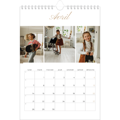 Calendrier photo A4 (20 x 30 cm) — Diaporama [Avril]